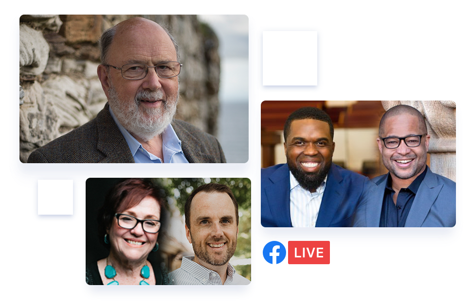 several Christian thought leaders on a Facebook live session together