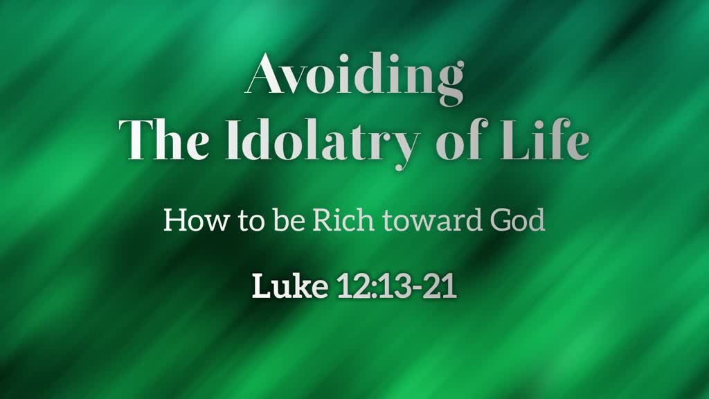 Avoiding the Idolatry of Life Faithlife Sermons