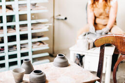 A Woman Making Pottery  image 6