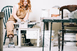 A Woman Making Pottery  image 7