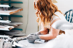 A Woman Making Pottery  image 4