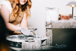 A Woman Making Pottery  image 2