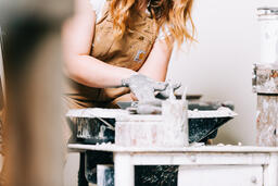 A Woman Making Pottery  image 7