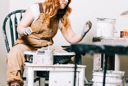 A Woman Making Pottery  image 5