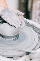 Pottery Being Made on a Pottery Wheel  image 7