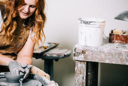 A Woman Making Pottery  image 3