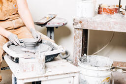 Pottery Being Made on a Pottery Wheel  image 2