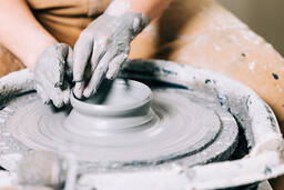 Pottery Being Made on a Pottery Wheel  image 2