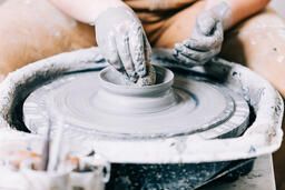 Pottery Being Made on a Pottery Wheel  image 1