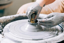 Pottery Being Made on a Pottery Wheel  image 3