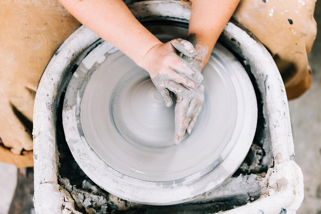 A Woman Making Pottery large preview