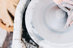 Pottery Being Made on a Pottery Wheel  image 1