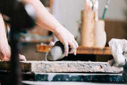A Woman Making Pottery  image 1