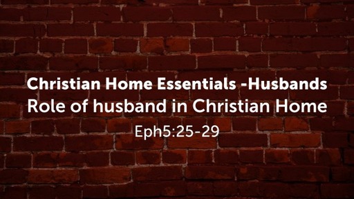 Christian Home Essentials -Husbands