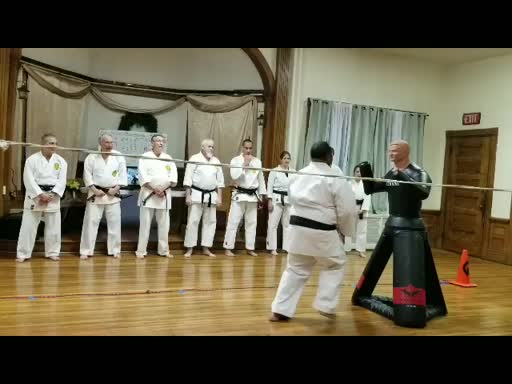 Sensei Richard Scott teaching his students in 2019 along with visitors from The Netherlands and Canada. Sensei Richard Scott teaching his students in 2019 along with visitors from The Netherlands and Canada.