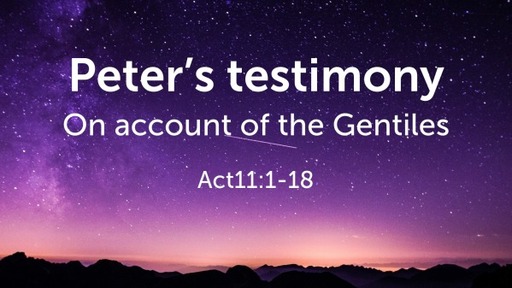 Peter's testimony