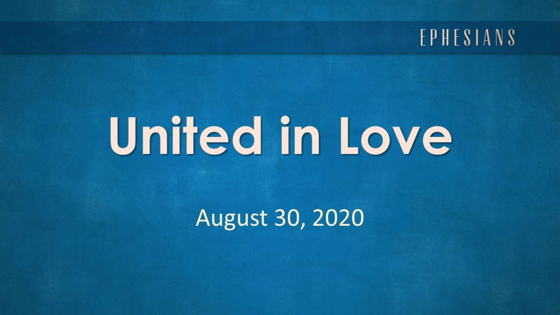 Part 3: United in Love - Logos Sermons