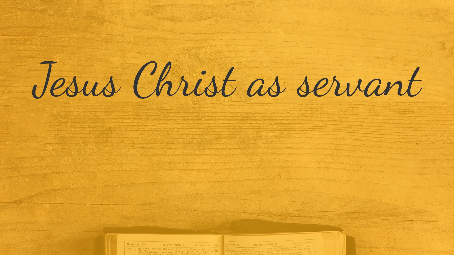 Jesus Christ as servant - Faithlife Sermons