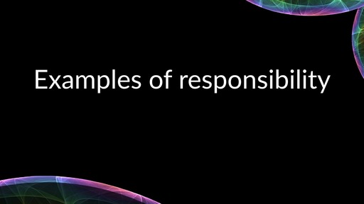 Examples of responsibility