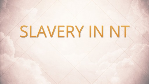 Slavery in NT