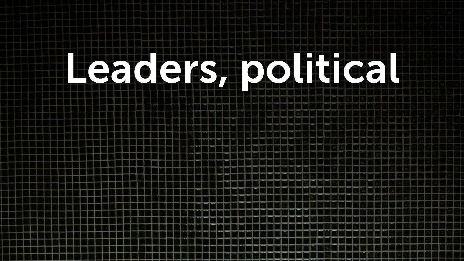 leaders, political