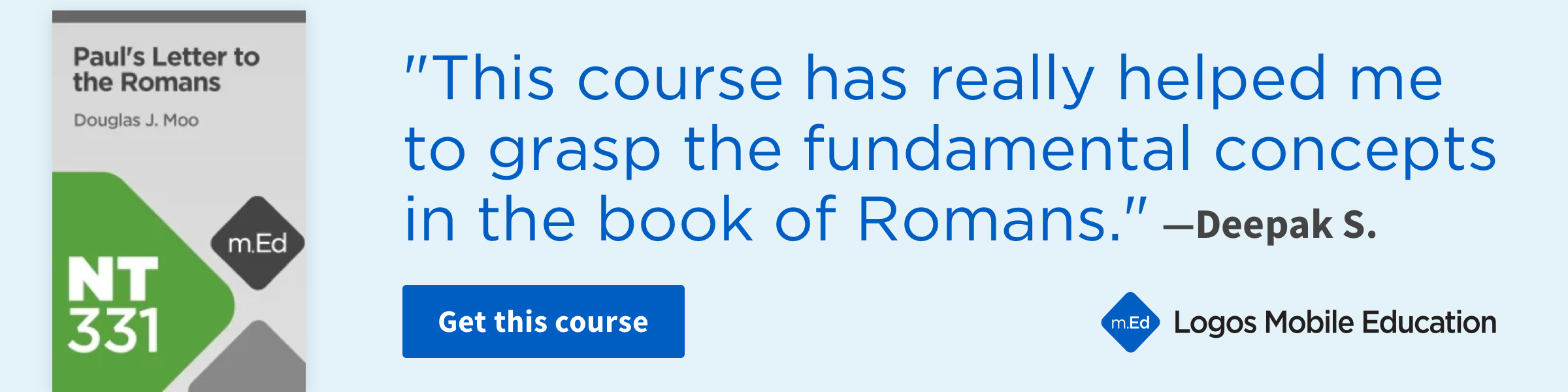 Book Study Course: Paul's Letter to the Romans