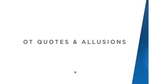 OT Quotes and Allusions