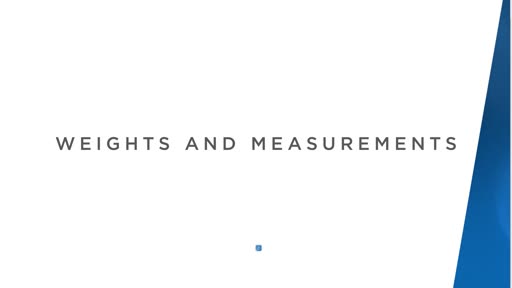 Weights and Measurements