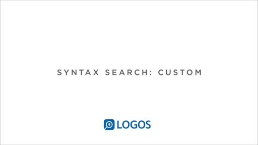 Syntax Search Part 4: Custom Searches