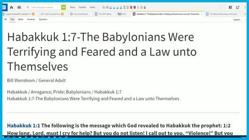 Habakkuk 1:7-The Babylonians Were Terrifying and Feared and a Law unto Themselves