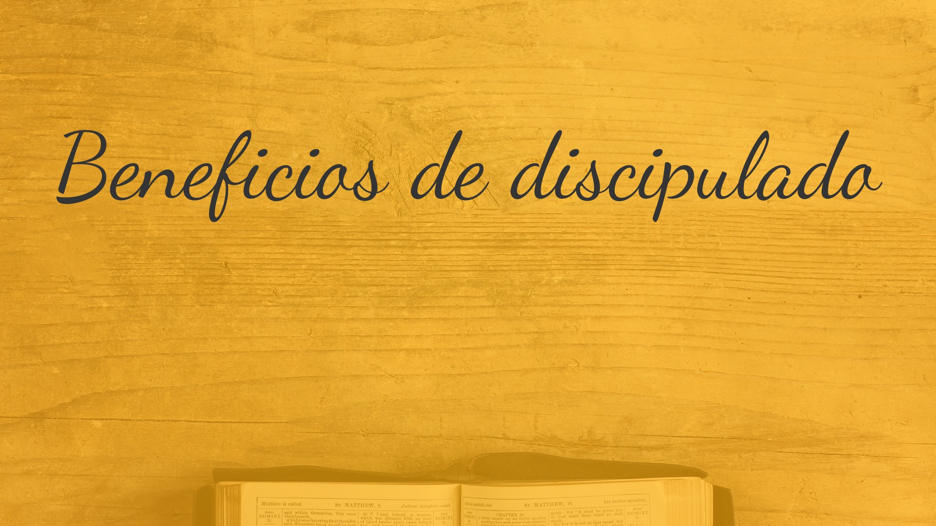 Beneficios de discipulado - Logos Sermons