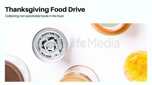 Thanksgiving Food Drive Cans