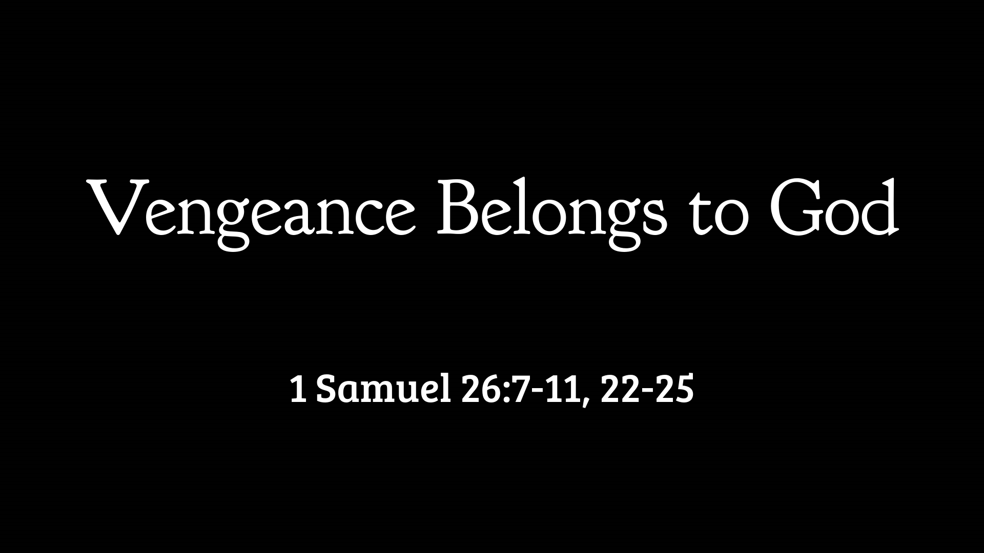 God Of Vengeance - Logos Sermons
