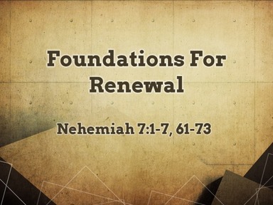 Foundations for Renewal