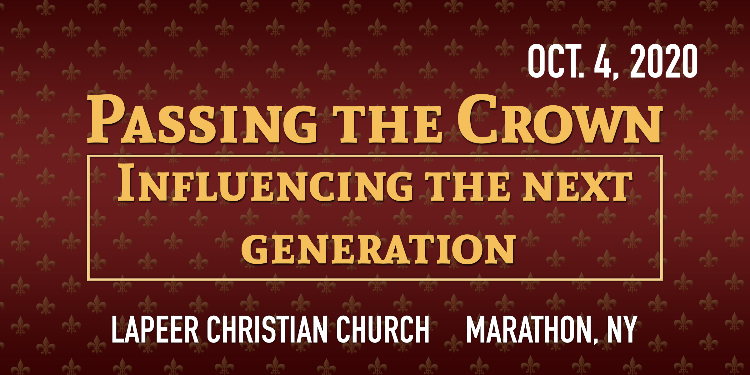 Passing The Crown Influencing The Next Generation Faithlife Sermons