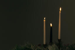 Candles and Christmas Greenery  image 3