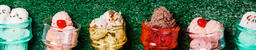 Ice Cream in Colorful Cone Dishes on Grass  image 3