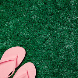 Pink Flip Flops on Grass  image 7