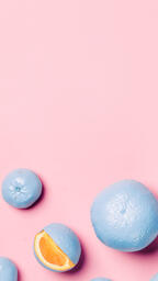 Blue Citrus on Pink Background  image 9