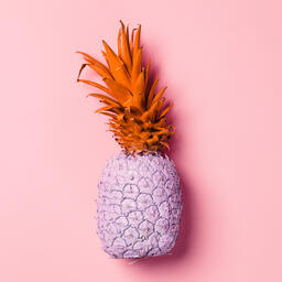 Colorful Pineapple on Pink Background  image 16