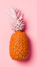 Colorful Pineapple on Pink Background  image 20