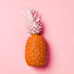Colorful Pineapple on Pink Background  image 5