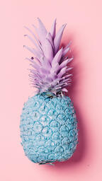 Colorful Pineapple on Pink Background  image 25