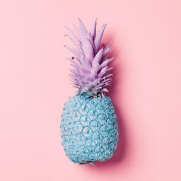 Colorful Pineapple on Pink Background  image 24