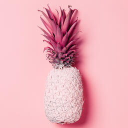 Colorful Pineapple on Pink Background  image 14