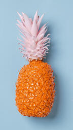Colorful Pineapple on Blue Background  image 6