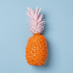 Colorful Pineapple on Blue Background  image 7