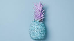 Colorful Pineapple on Blue Background  image 18