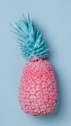 Colorful Pineapple on Blue Background  image 3