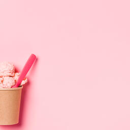 Carton of Strawberry Ice Cream with a Pink Spoon  image 3